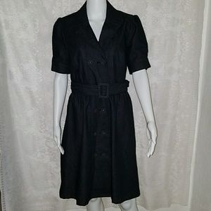 Chelsea & Theodore Belted Denim Dress M